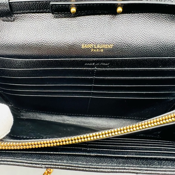 Saint Laurent Black Leather Cassandra Bag with Gold Chain w/ Dust Bag and Box - Picture 7 of 15